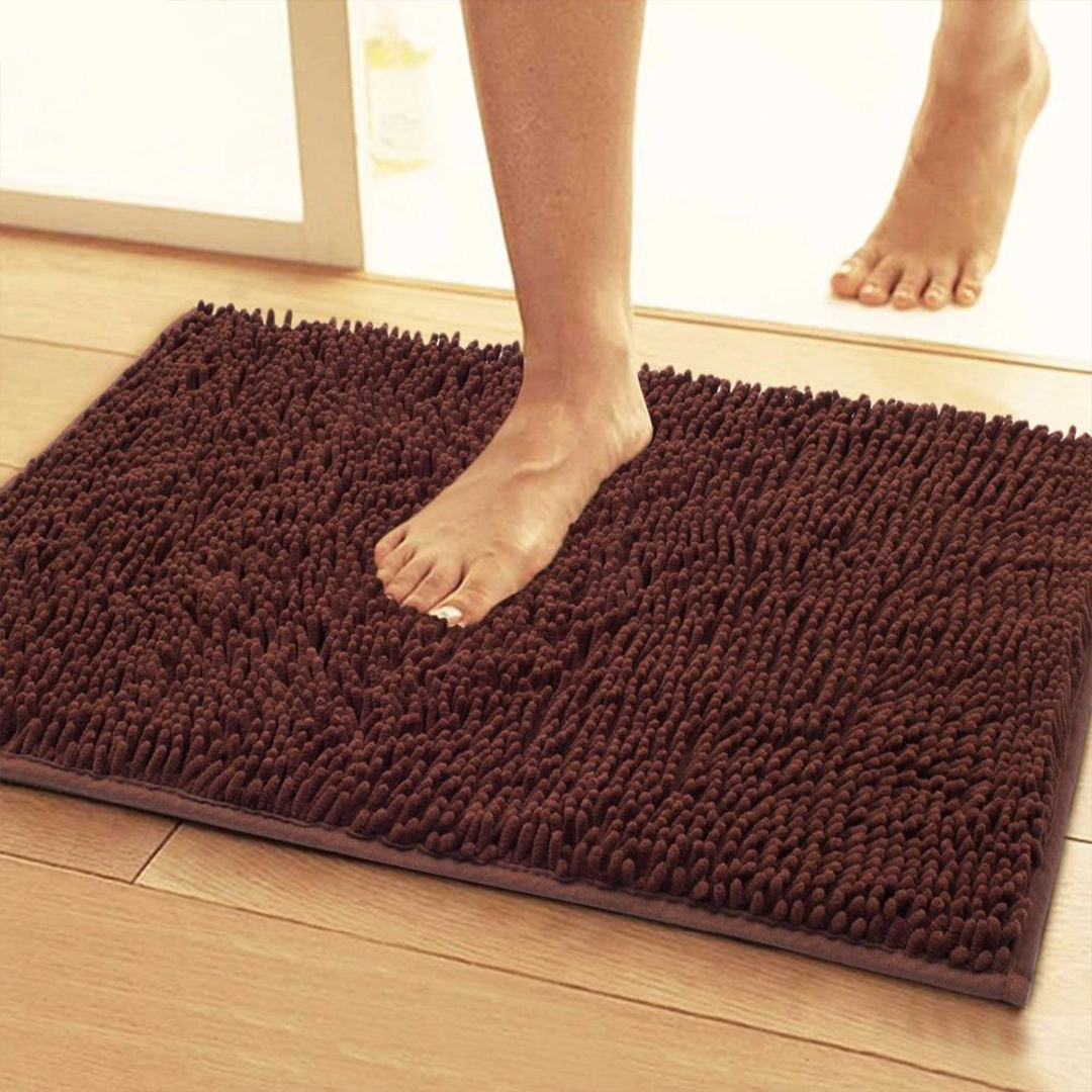 Use doormats and add area rugs